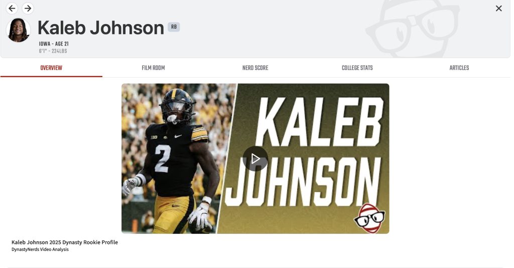 Kaleb Johnson Rookie Trade Advice RBs Running Backs 2025 NFL Post-Draft Rankings Help Players to Know Target Need to add sell buy low fantasy football ff